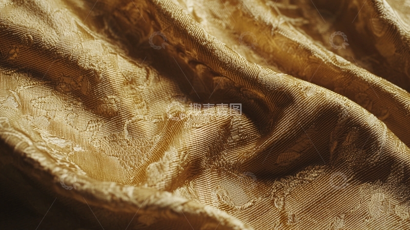高清大图下载【趣麦麦图】金色织物质感褶皱