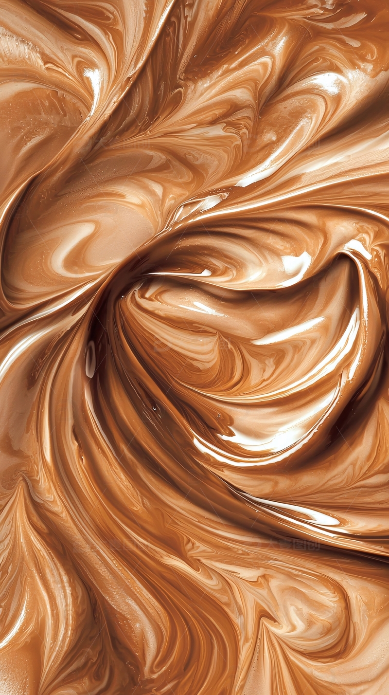 旋转的巧克力酱