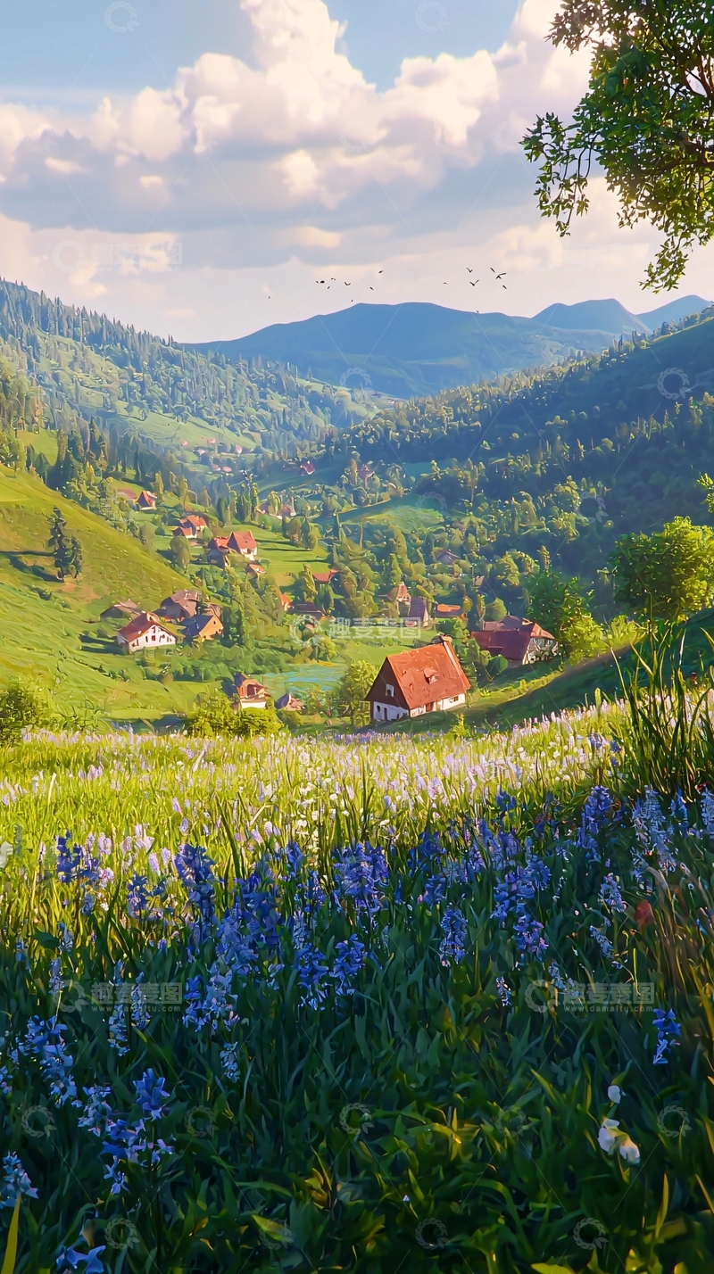 高清大图下载【趣麦麦图】山村田园风光10