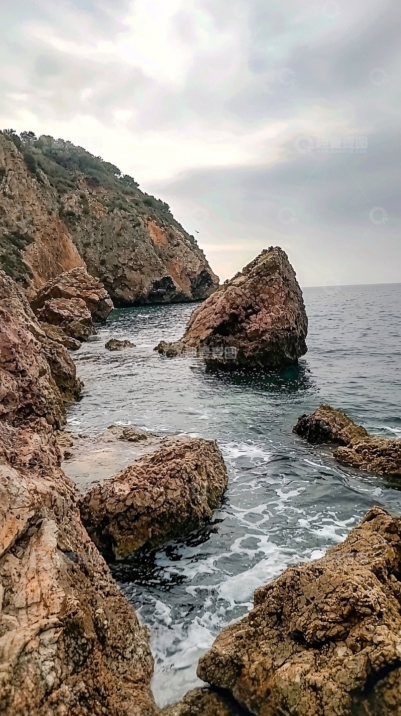 高清大图下载【趣麦麦图】海边岩石峭壁风景