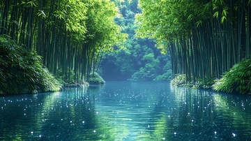 竹林小溪