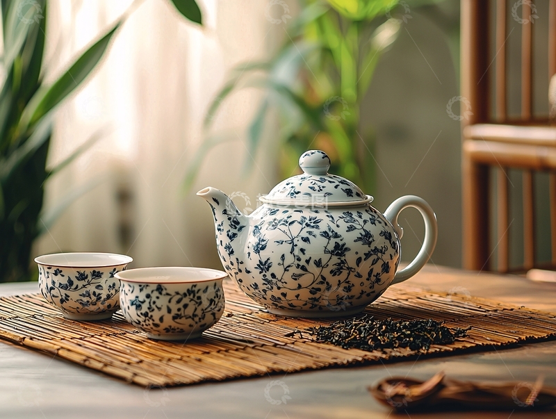 高清大图下载【趣麦麦图】青花瓷茶具8