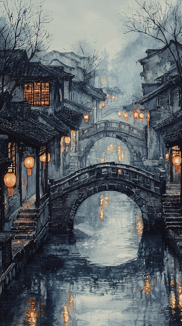 水墨江南小桥流水人家