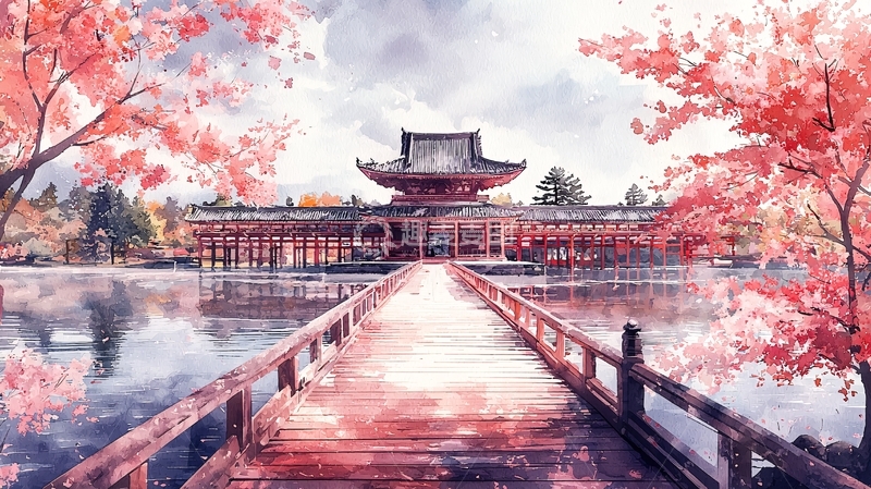 高清大图下载【趣麦麦图】春日古寺