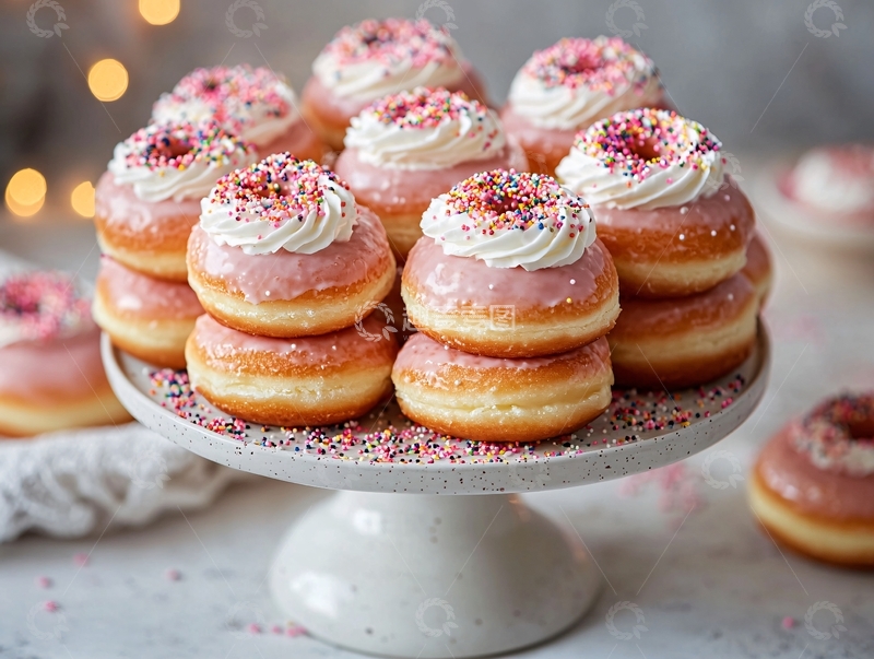 高清大图下载【趣麦麦图】粉色甜甜圈