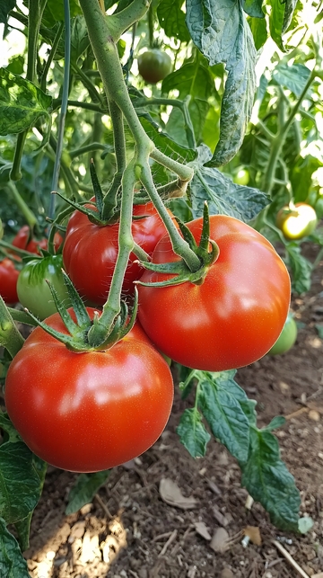 红彤彤的西红柿成熟丰收