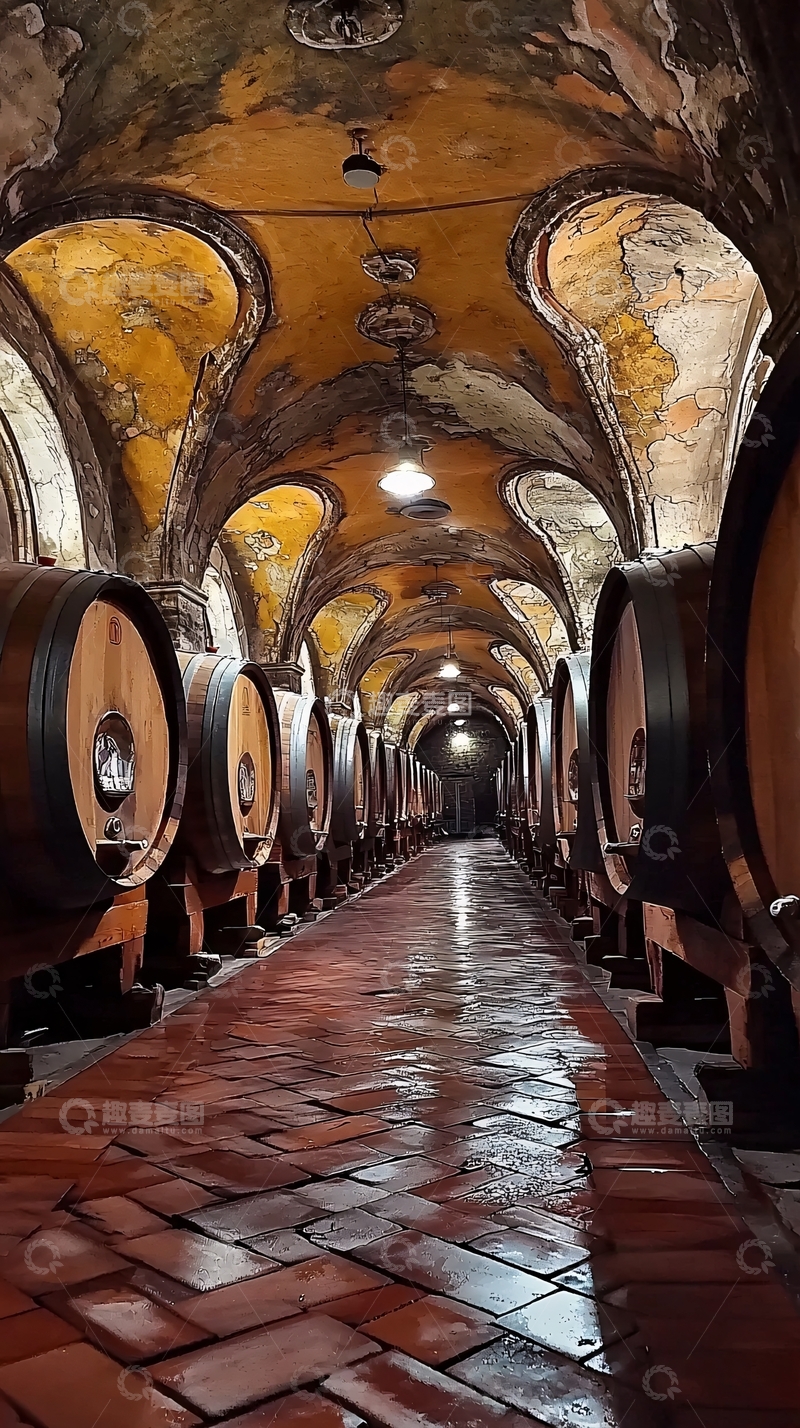 高清大图下载【趣麦麦图】葡萄酒酒窖