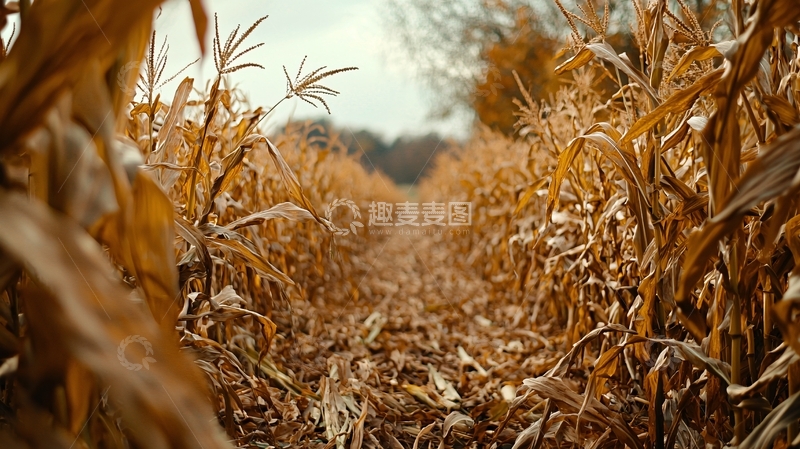 高清大图下载【趣麦麦图】秋天玉米地