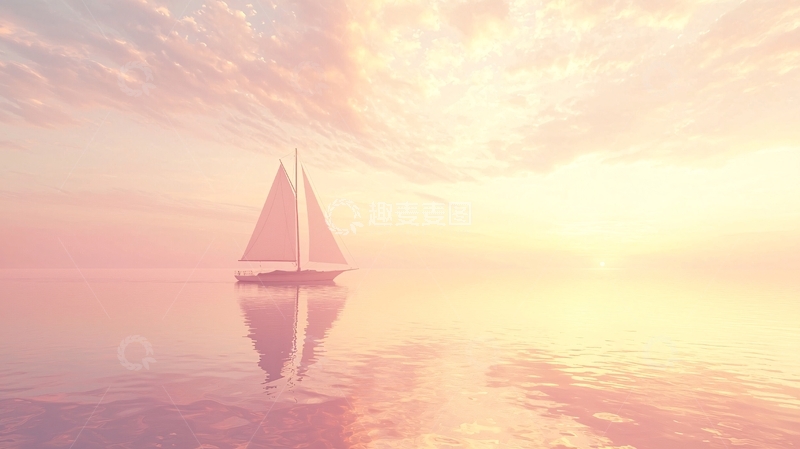 高清大图下载【趣麦麦图】粉色日出