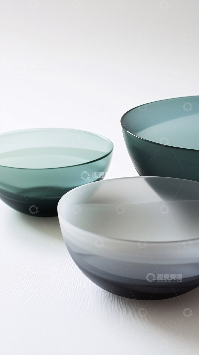 高清大图下载【趣麦麦图】渐变色玻璃碗