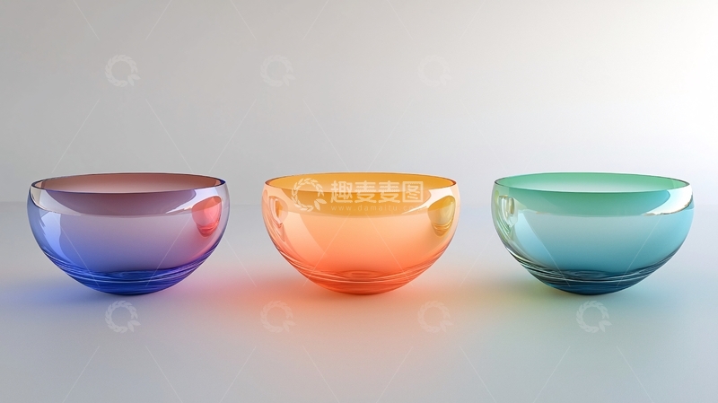 高清大图下载【趣麦麦图】彩色玻璃碗