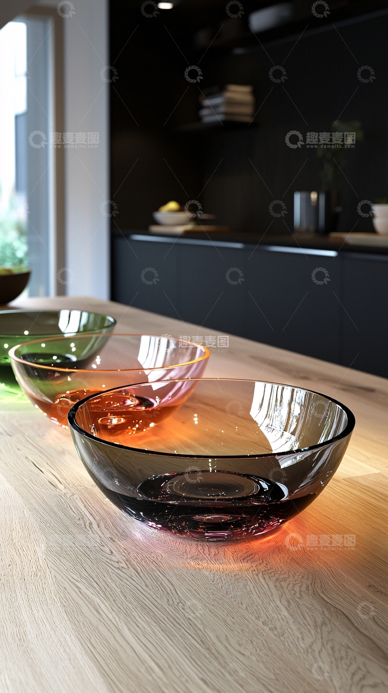 高清大图下载【趣麦麦图】彩色玻璃碗