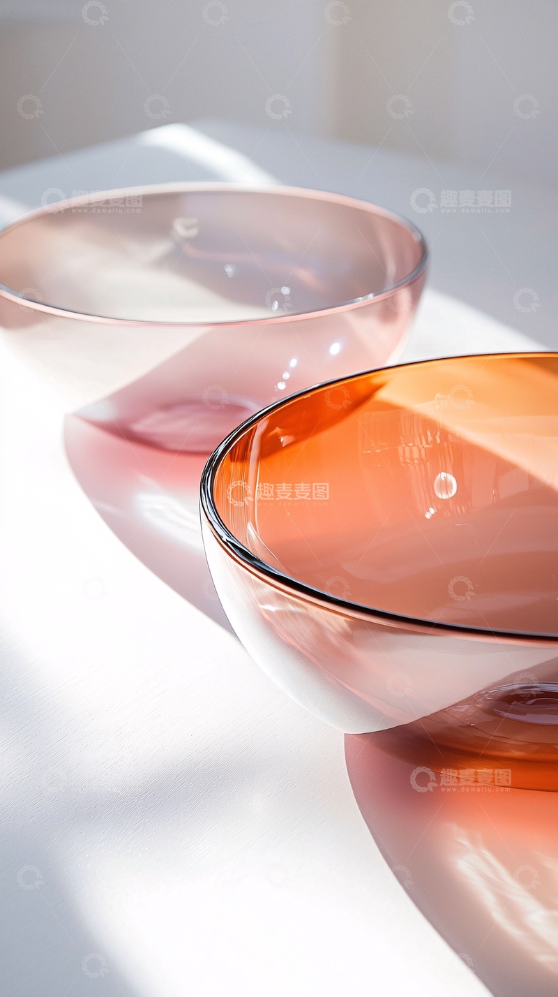 高清大图下载【趣麦麦图】渐变色玻璃碗