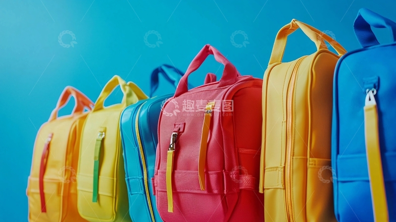 高清大图下载【趣麦麦图】彩色书包