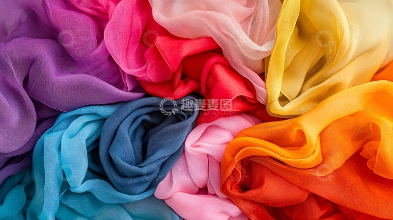 高清大图下载【趣麦麦图】彩色飘逸面料