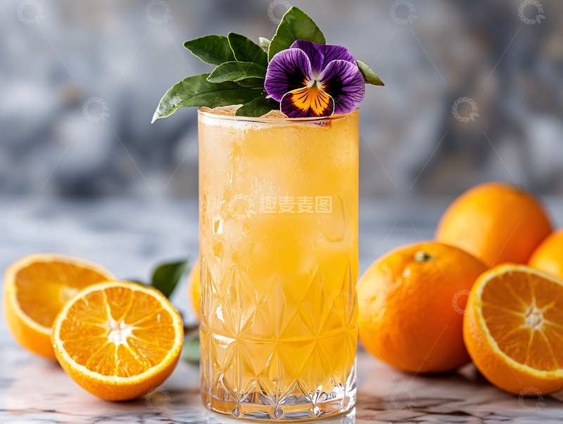 高清大图下载【趣麦麦图】橙汁鸡尾酒饮料