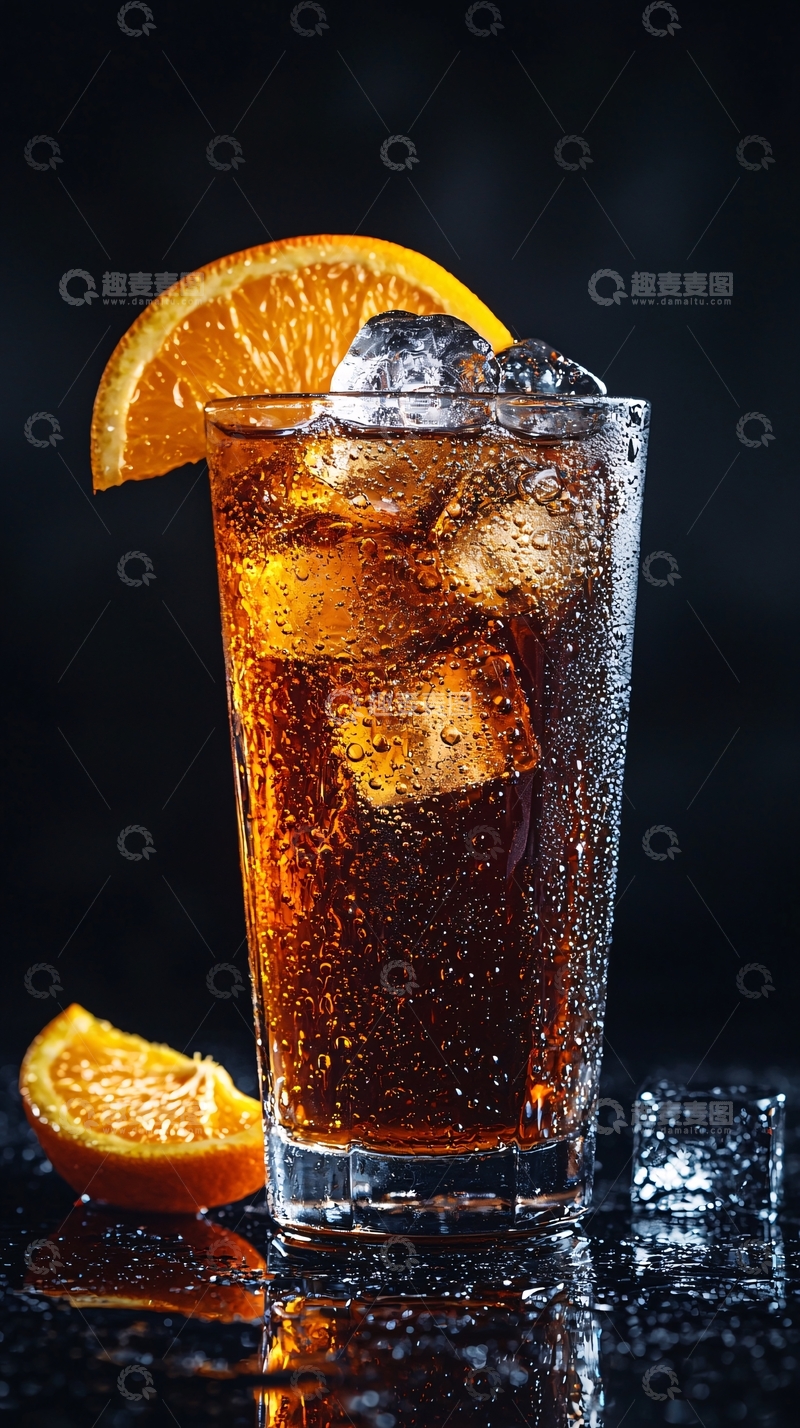 高清大图下载【趣麦麦图】冰镇可乐橙片
