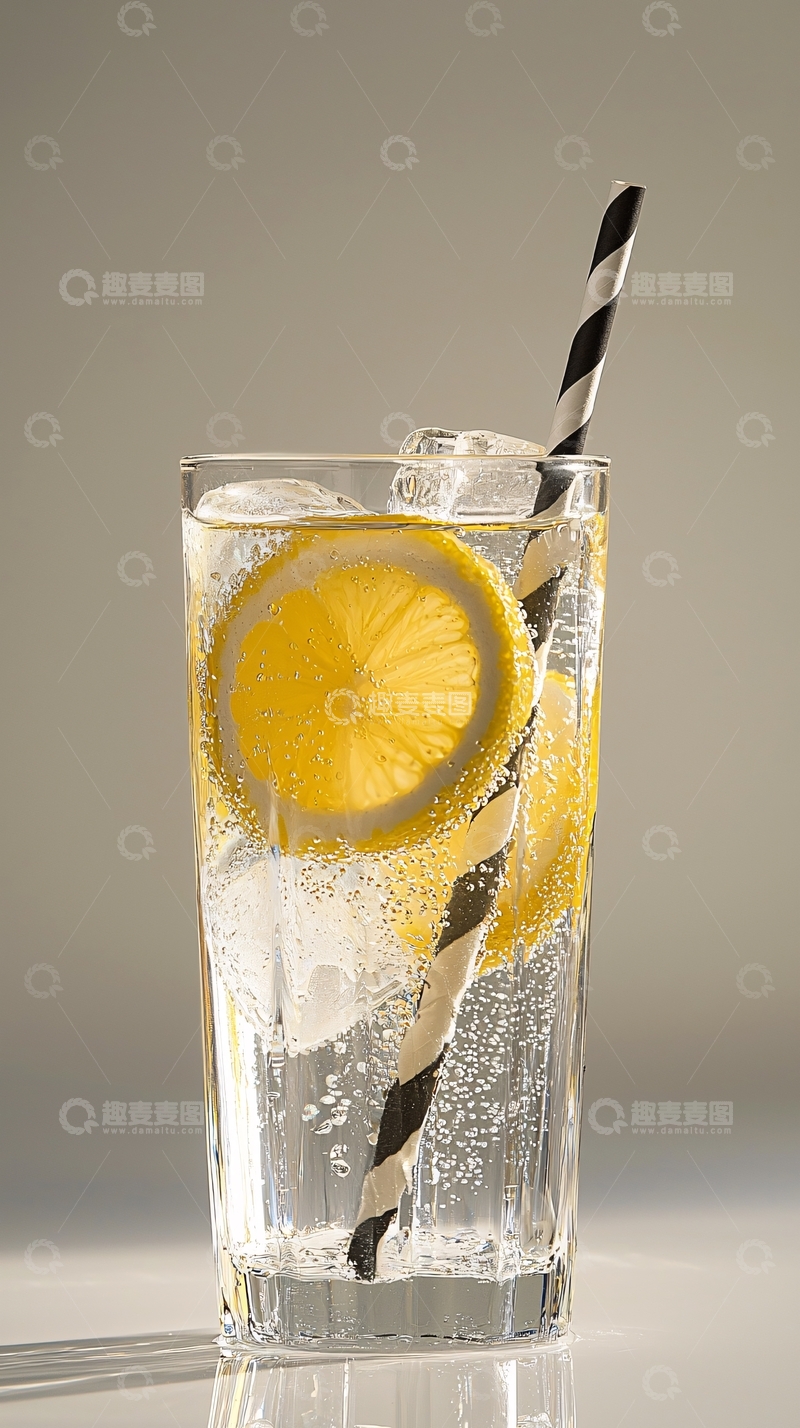 高清大图下载【趣麦麦图】清凉柠檬气泡饮