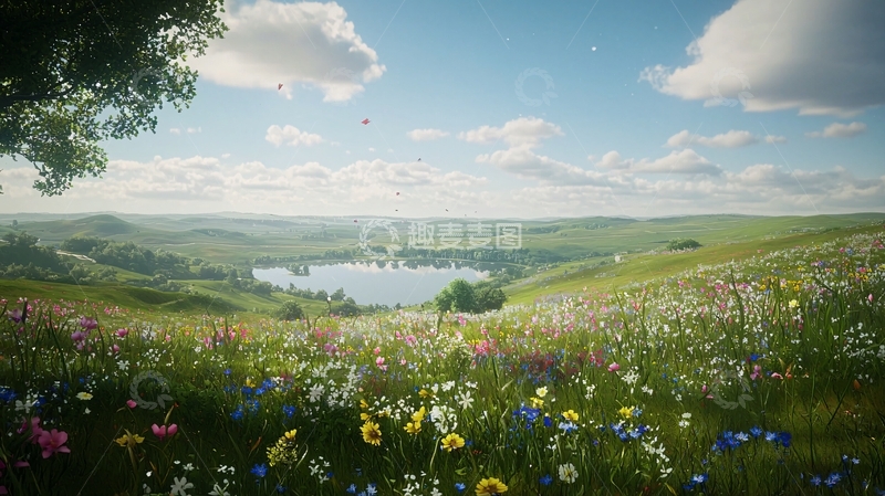 高清大图下载【趣麦麦图】风景如画的田园风光