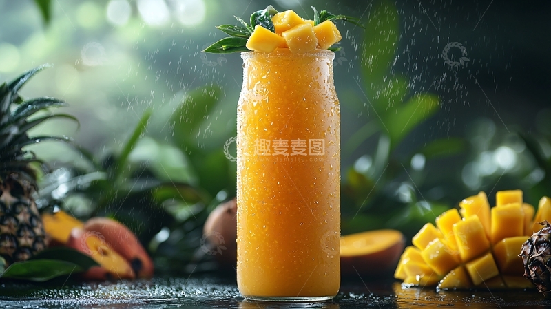 高清大图下载【趣麦麦图】芒果沙冰