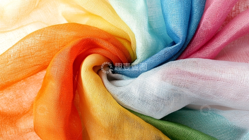 高清大图下载【趣麦麦图】彩虹渐变色轻薄面料