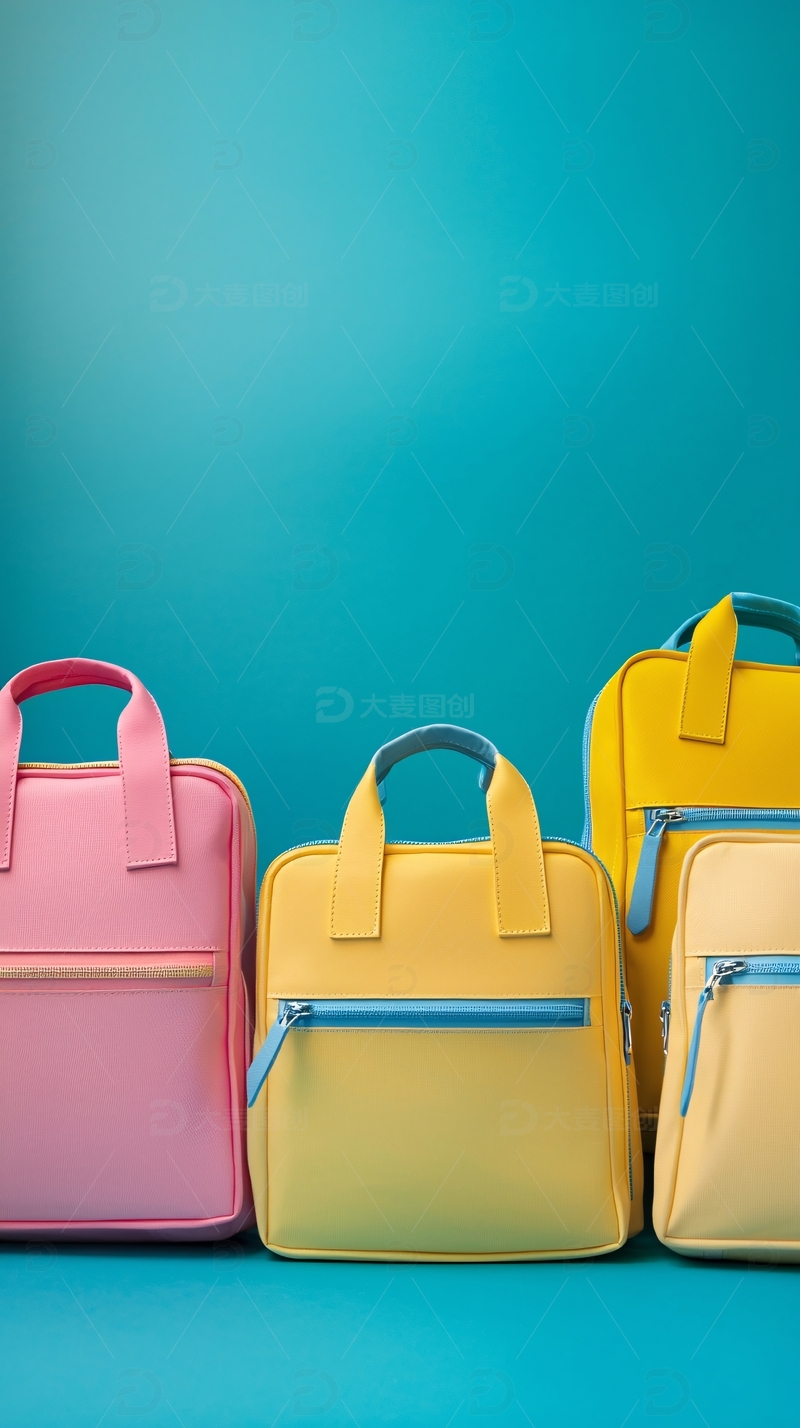 高清大图下载【趣麦麦图】多彩儿童书包