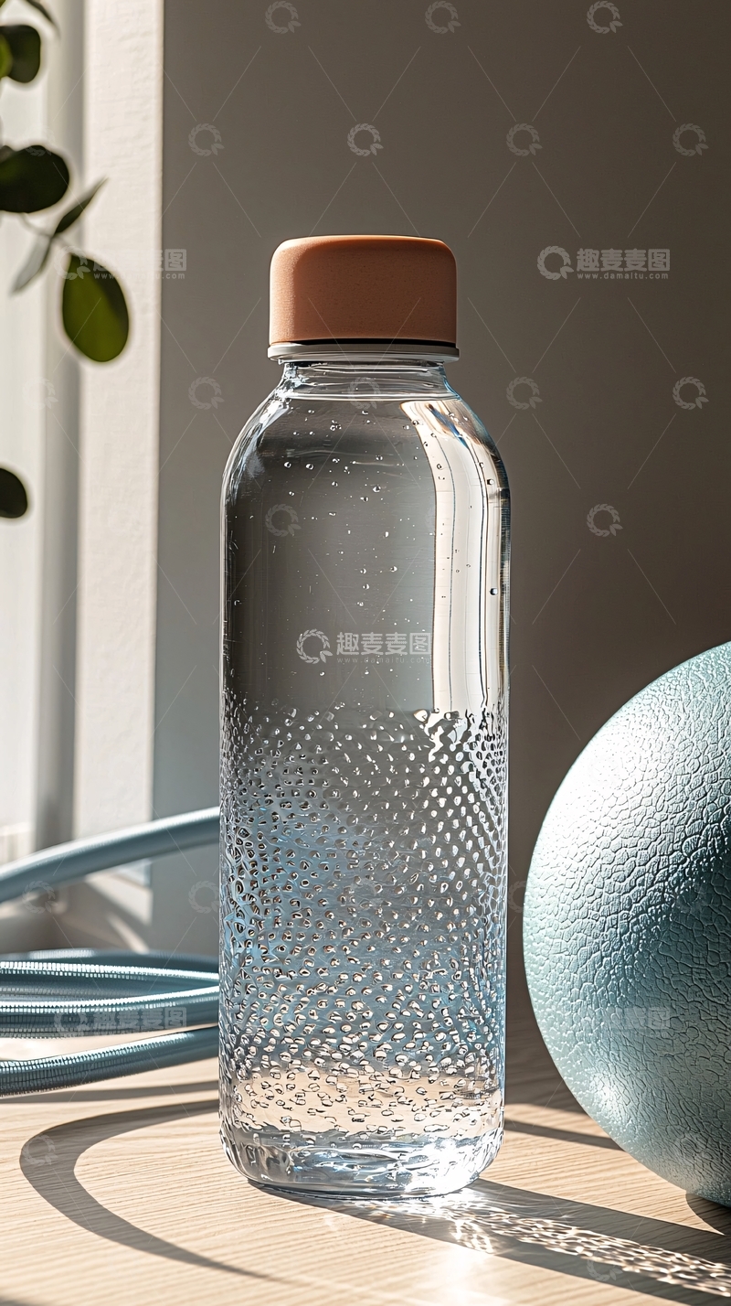 高清大图下载【趣麦麦图】简约透明塑料水瓶