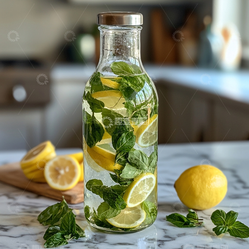 高清大图下载【趣麦麦图】柠檬薄荷水清新特饮