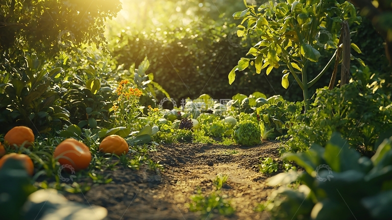 高清大图下载【趣麦麦图】阳光下的绿色花园