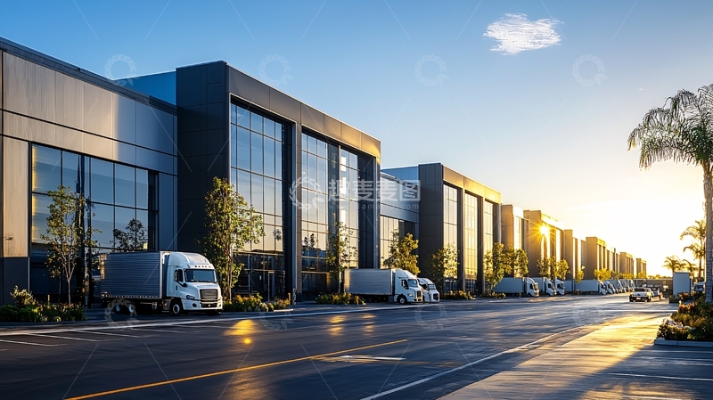 高清大图下载【趣麦麦图】现代物流中心外观