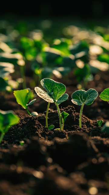 嫩绿幼苗破土而出