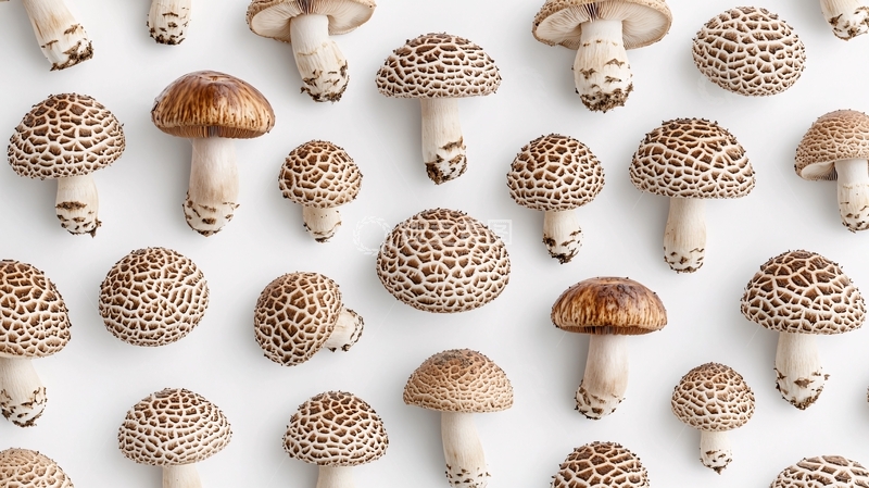 高清大图下载【趣麦麦图】白色背景菌菇图案