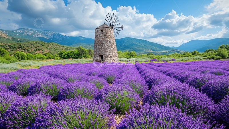 高清大图下载【趣麦麦图】薰衣草田