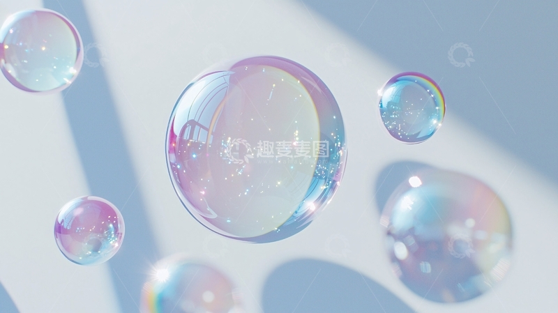 高清大图下载【趣麦麦图】光滑透明彩色泡泡