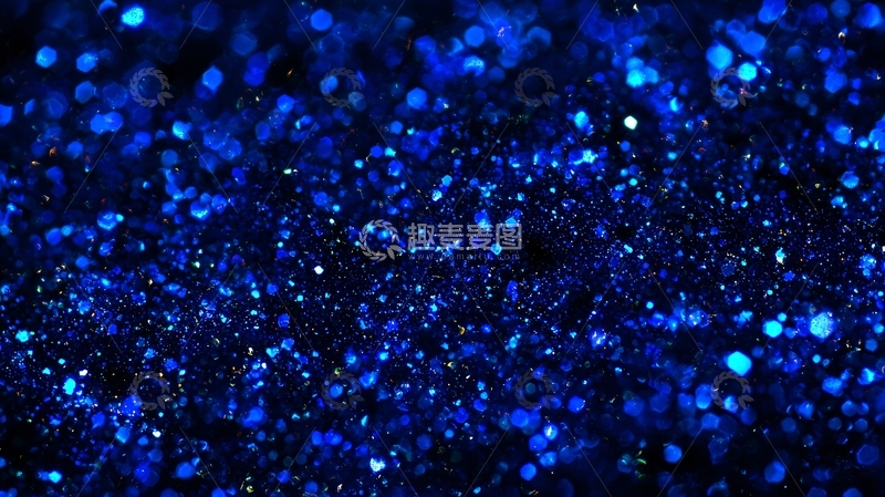 高清大图下载【趣麦麦图】深蓝色闪光粒子背景