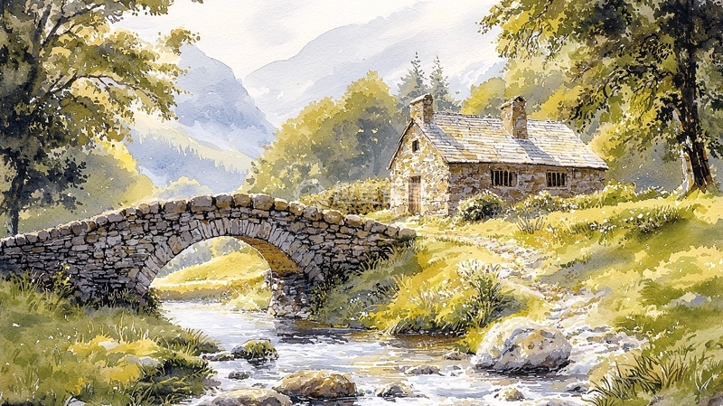 高清大图下载【趣麦麦图】水彩风景画