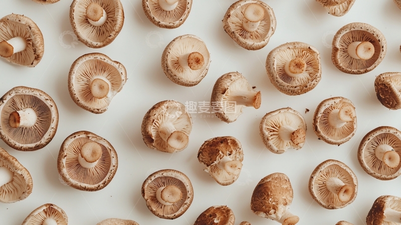 高清大图下载【趣麦麦图】香菇平铺背景图