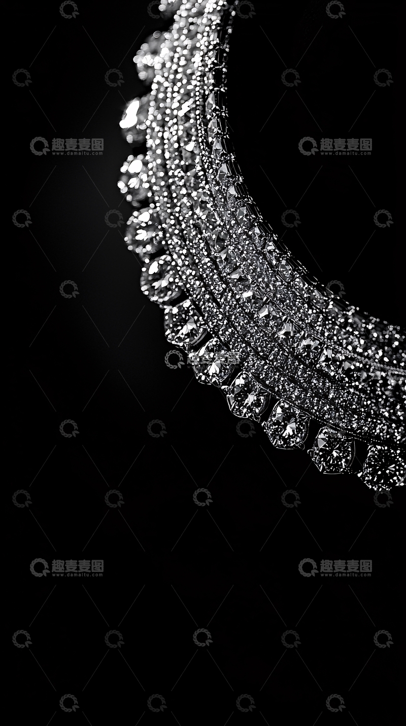 高清大图下载【趣麦麦图】奢华闪耀钻石项链