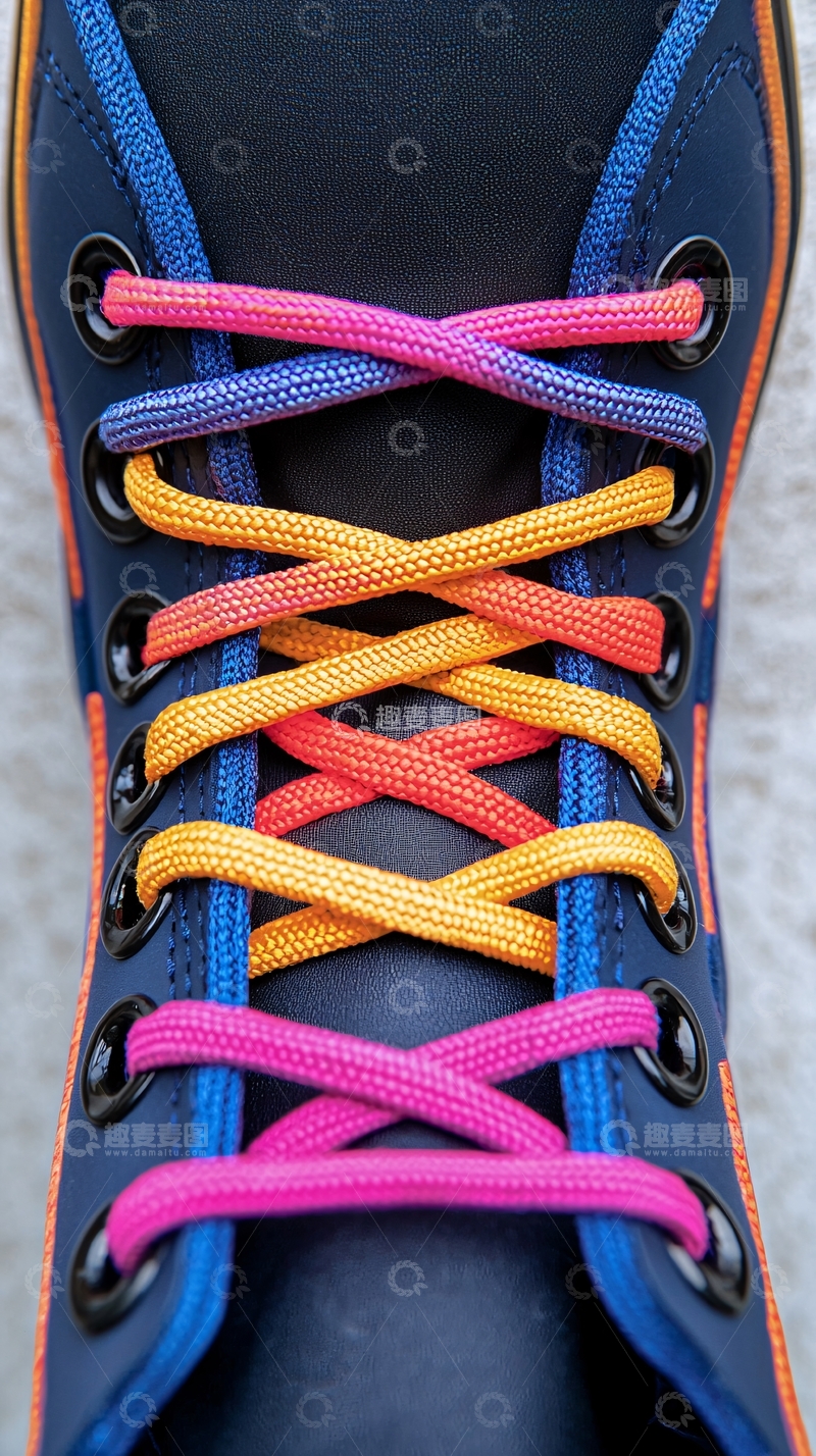 高清大图下载【趣麦麦图】彩虹渐变鞋带