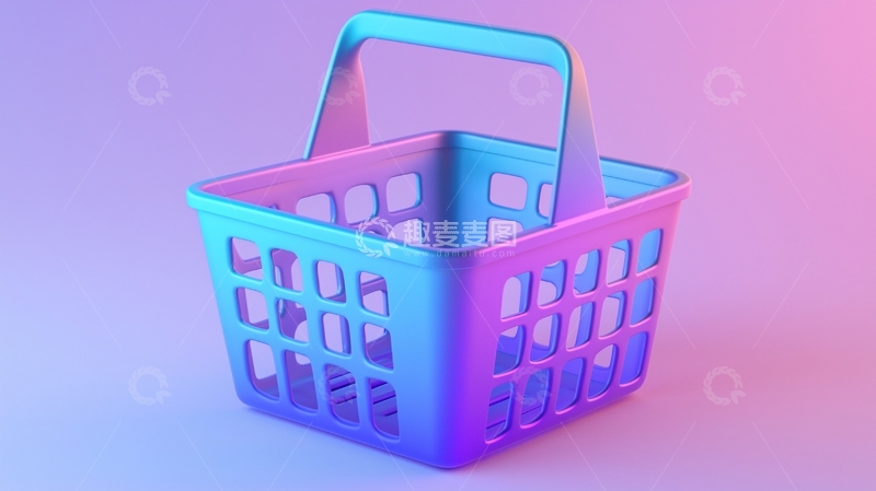 高清大图下载【趣麦麦图】渐变色购物篮