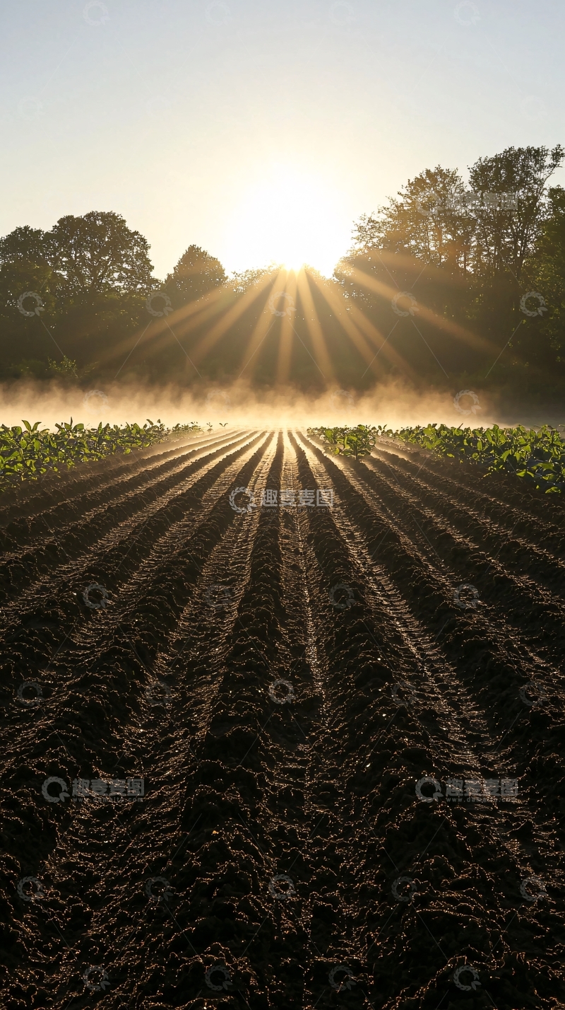 高清大图下载【趣麦麦图】清晨田野阳光