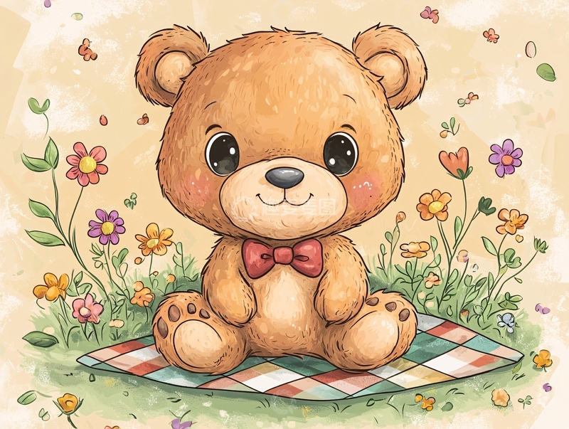 高清大图下载【趣麦麦图】卡通小熊