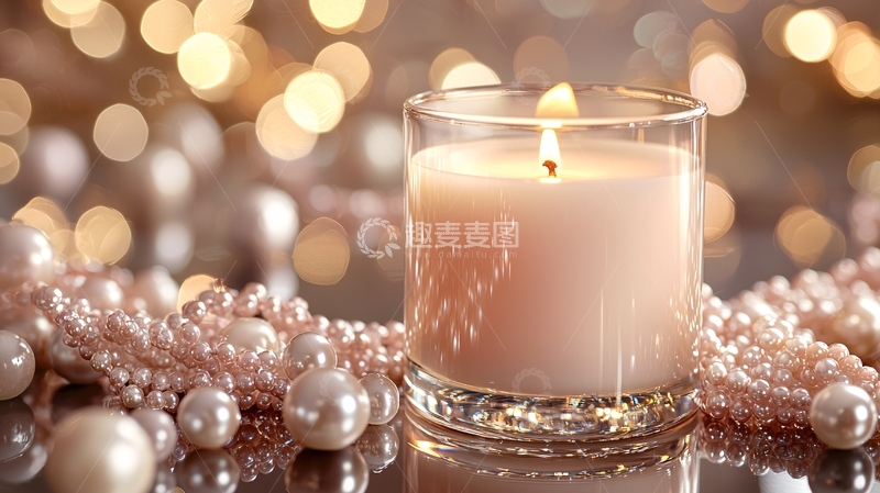高清大图下载【趣麦麦图】温暖浪漫的香薰蜡烛