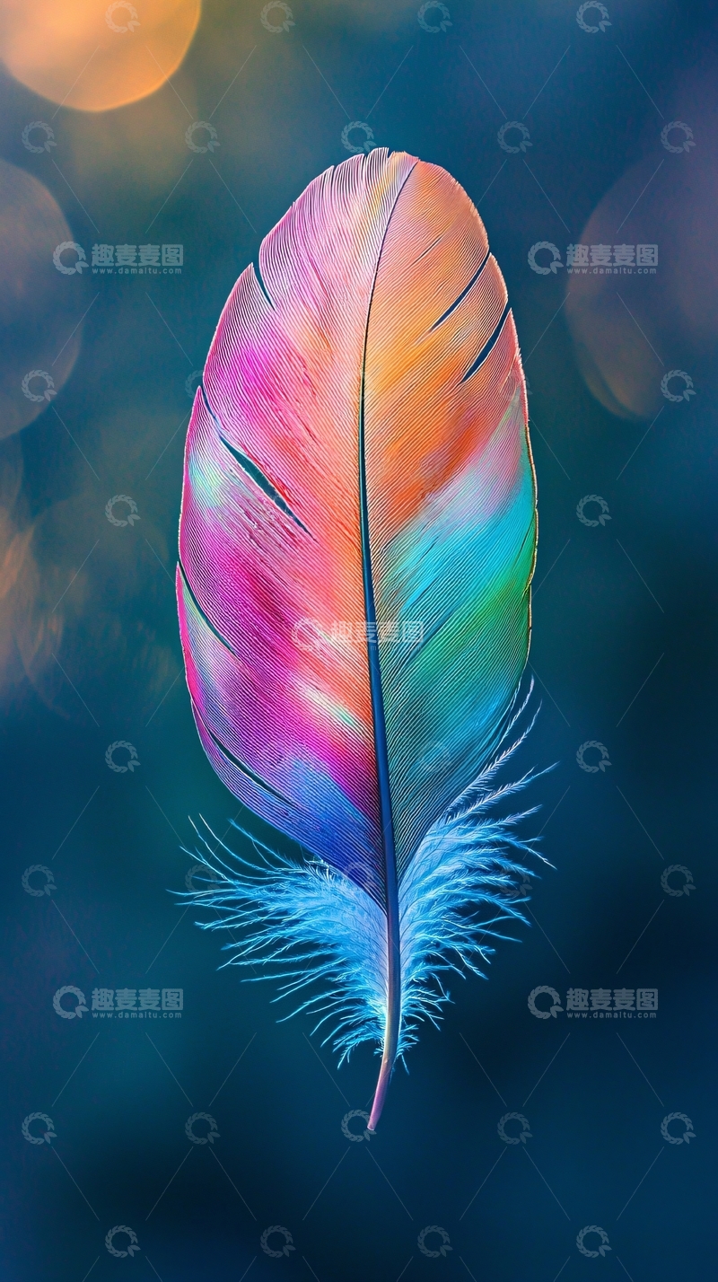 高清大图下载【趣麦麦图】彩色羽毛