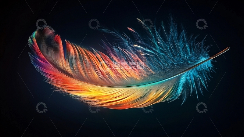高清大图下载【趣麦麦图】炫彩羽毛