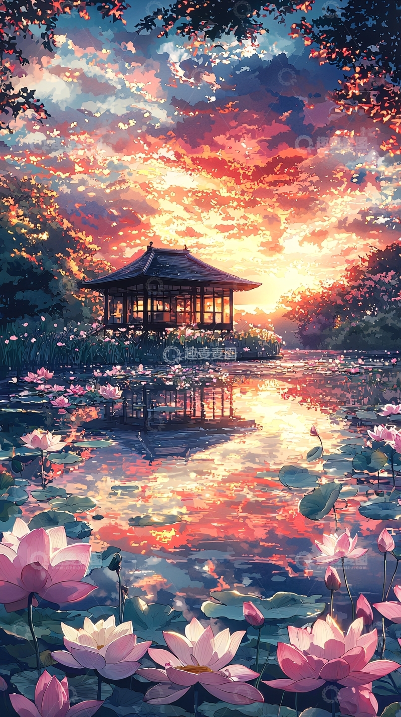 高清大图下载【趣麦麦图】日落景色