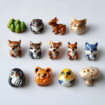 迷你动物陶瓷摆件