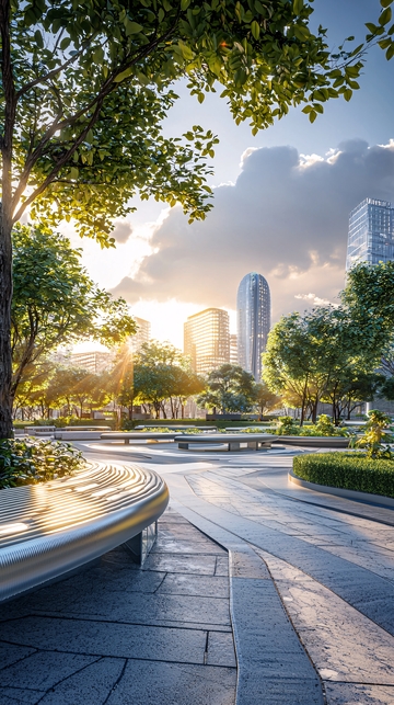 城市公园绿化带