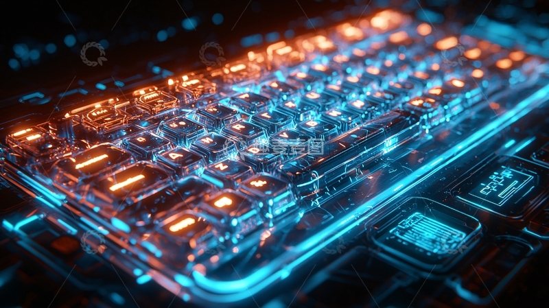 高清大图下载【趣麦麦图】未来感键盘