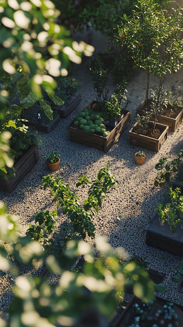 阳光下的花园蔬菜种植